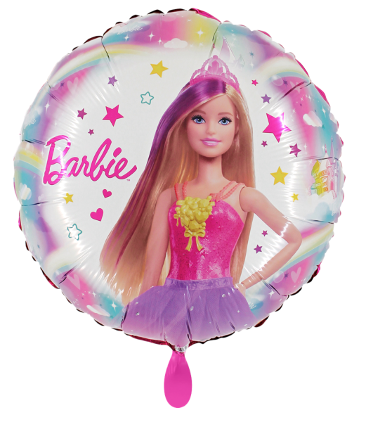 Folienballon - Barbie, rund - ø 43cm